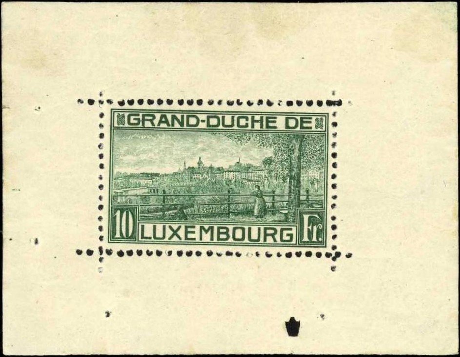 A világ első blokkja - 1923 Luxemburg