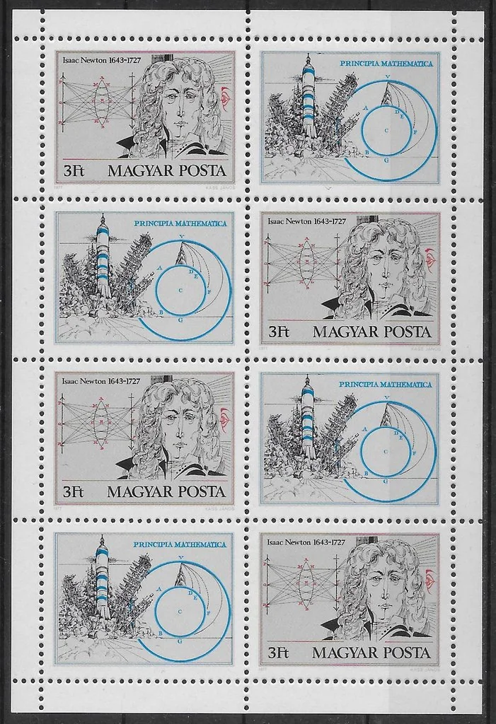 1977. Isaac Newton halálának 250. évfordulójára