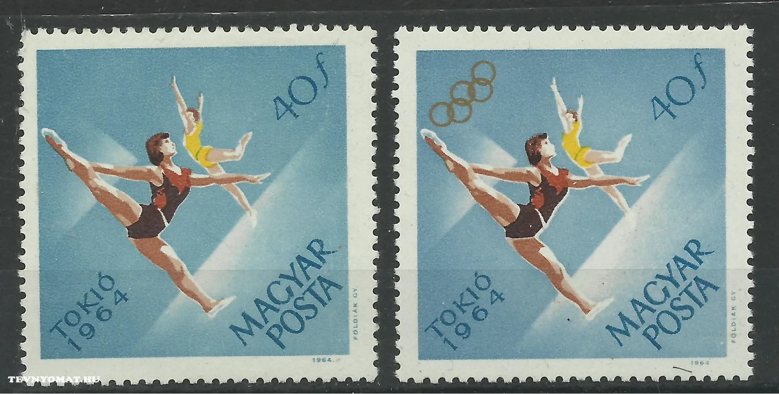 1964 Olympics – missing gold colour