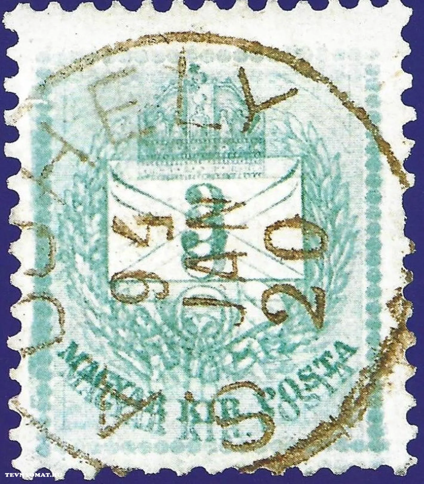 1881 Coloured-Numeral Krajcár – double print