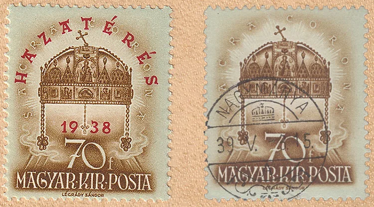 1938 Nagymánya major error – missing red colour